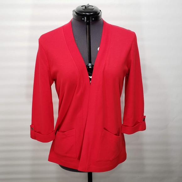 Studio Works Sweaters - Studio Works Basic Red Cardigan
